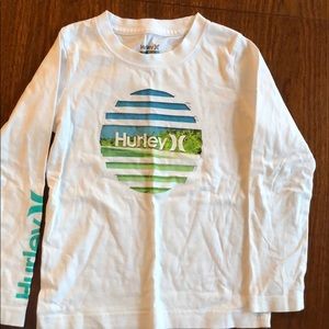 Little boys long sleeve Hurley T-shirt size4 white
